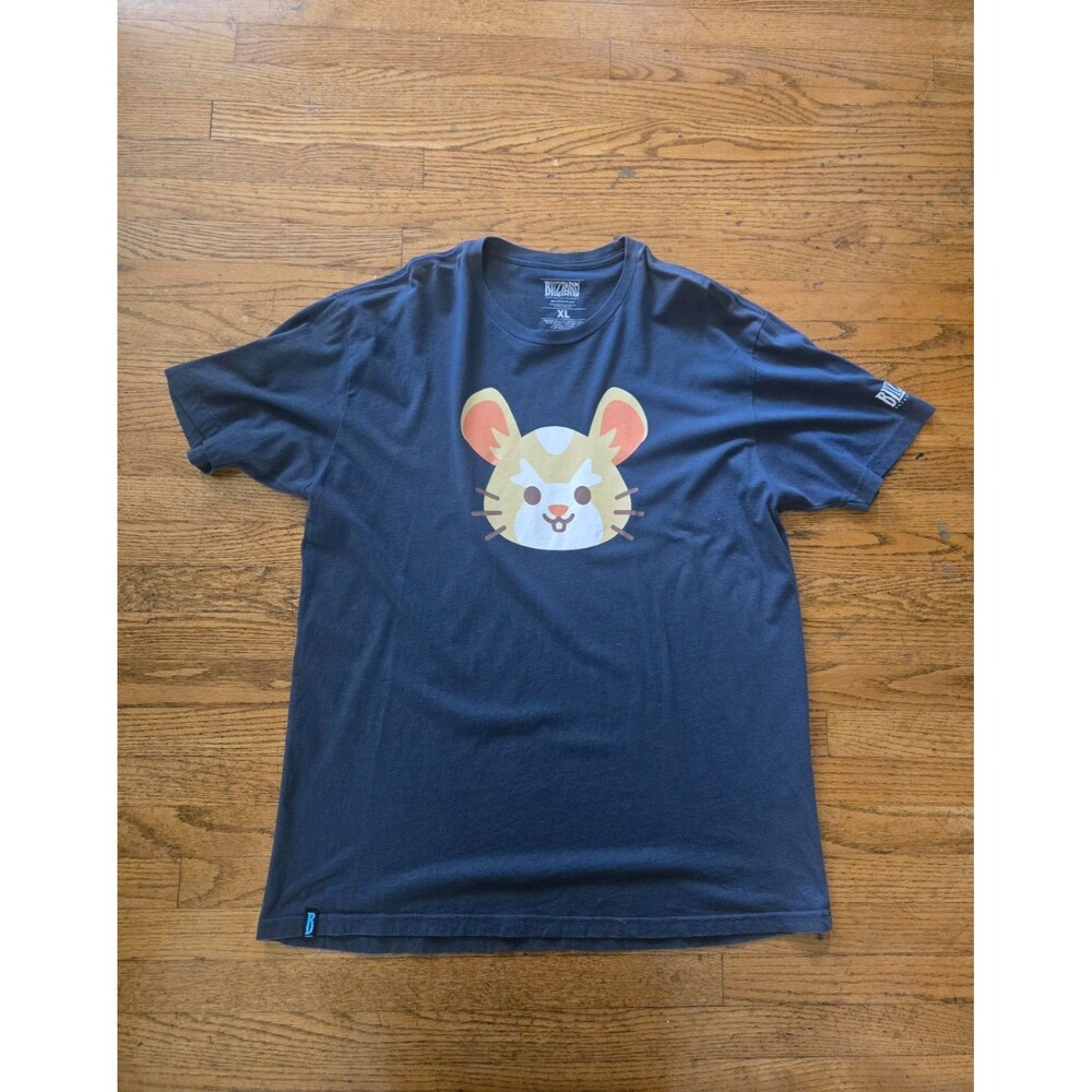 Blizzard Overwatch Wrecking Ball Graphic T-Shirt Blue Size XL